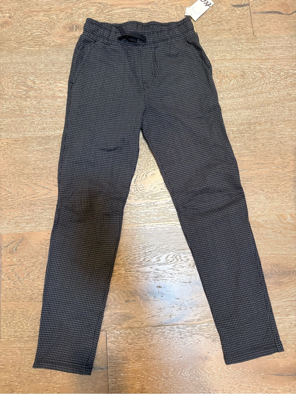 Tea Collection size 10 Black Micro-Check Kids Pants- Jersey